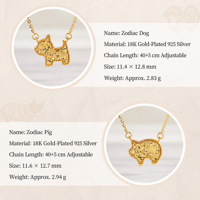 Guided by Your Sign-18K Gold Plated 925 Silver Zodiac Necklace