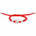 2024 Yeaf of Dragon Red String Bracelet-925 Sterling Silver front view