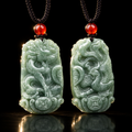 Dragon & Phoenix Couple Jade Pendant Set-Love, Harmony & Lasting Blessings