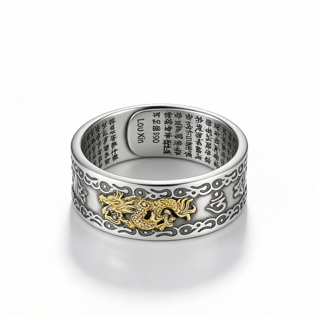 Lucky Feng Shui Dragon Wealth & Protection Ring(Adjustable)