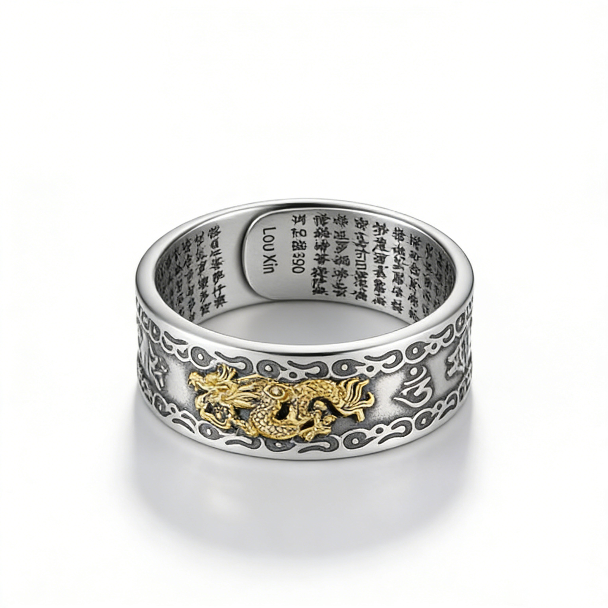 Lucky Feng Shui Dragon Wealth & Protection Ring(Adjustable)