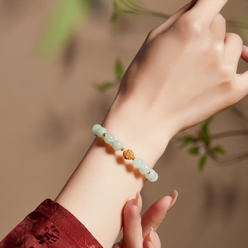 Supplier close view of bracelet worn on wrist