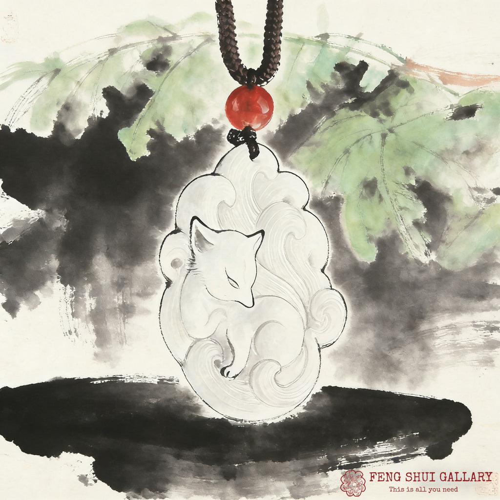 Natural Type A Burmese Jadeite Fox Pendant – Charm of Wisdom & Protection