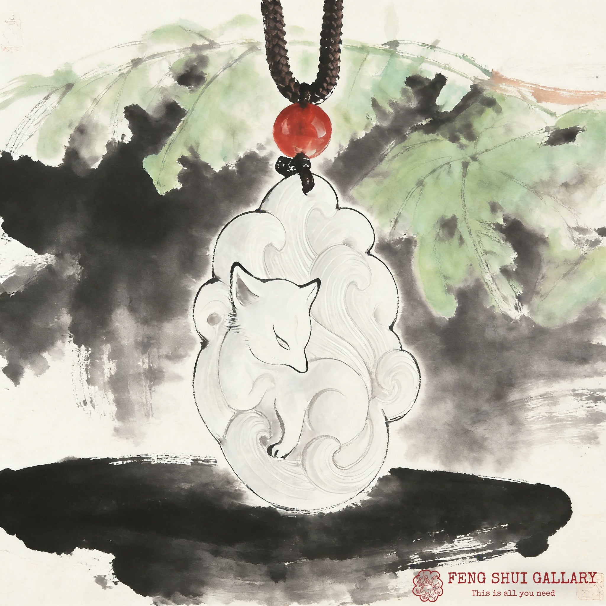 Natural Type A Burmese Jadeite Fox Pendant – Charm of Wisdom & Protection