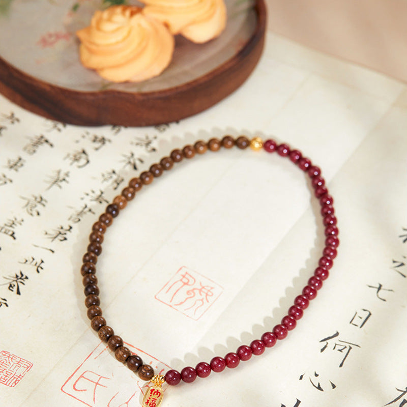 Continuous double-wrap bracelet shown at full length