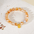 Yellow quartz and gray moonstone blessing plaque bracelet 01 hero