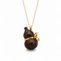 Sandalwood Gourd Pendant Necklace – Blessings of Protection, Fortune & Fulfillment