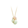Hetian jade butterfly gourd necklace front view