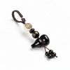 Peace-Guard Obsidian Gourd Protection Key Pendant