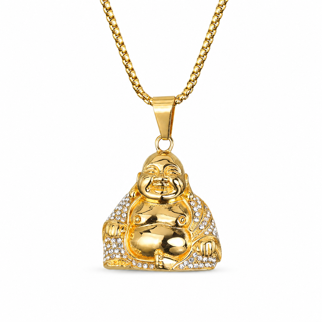 Laughing Buddha Lucky Pendant Necklace