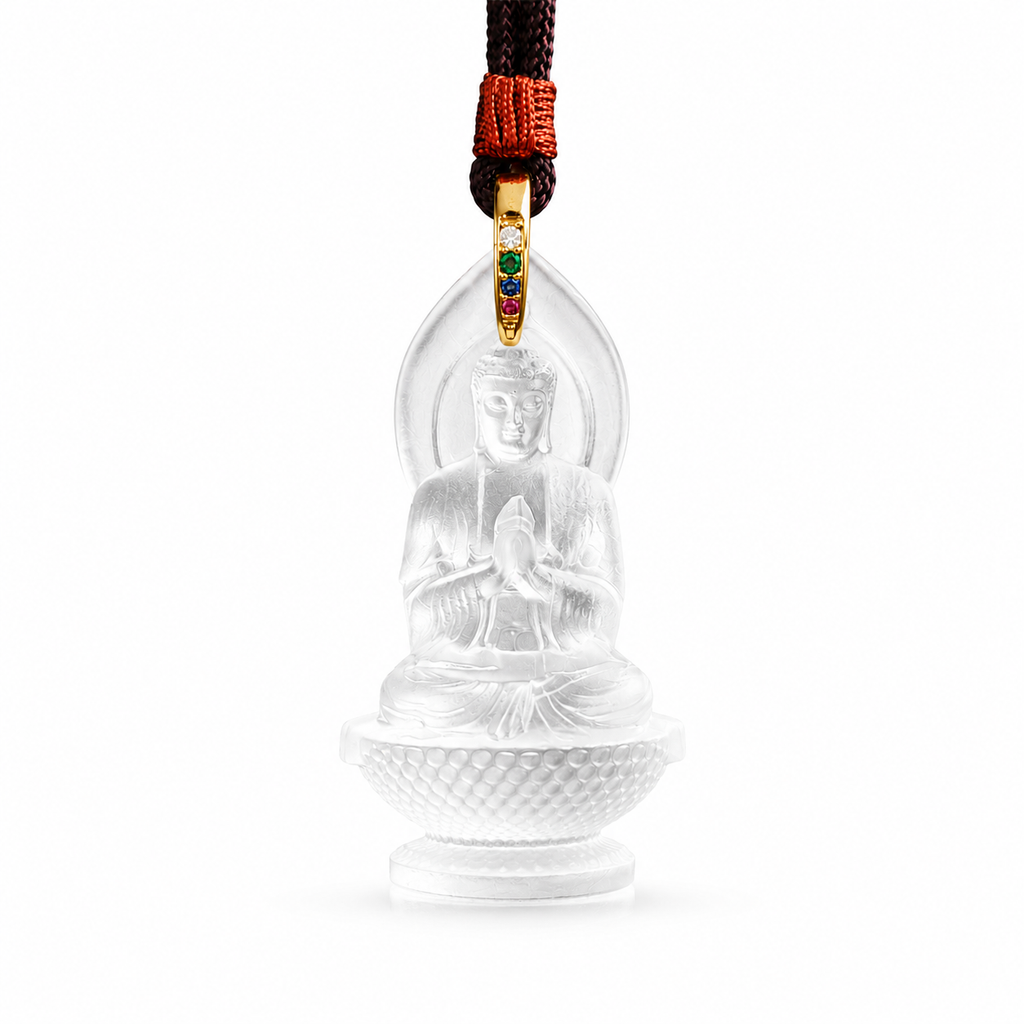 Liuli Mahavairocana Buddha Pendant – Light of Wisdom & Inner Protection
