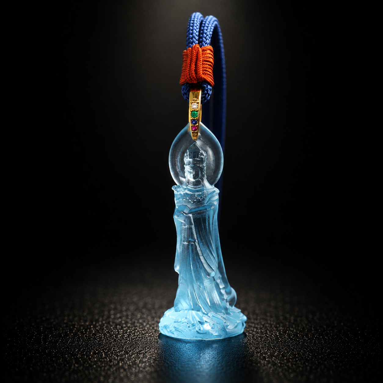 The Sea Goddess: Mazu Sacred Liuli Protection Pendant