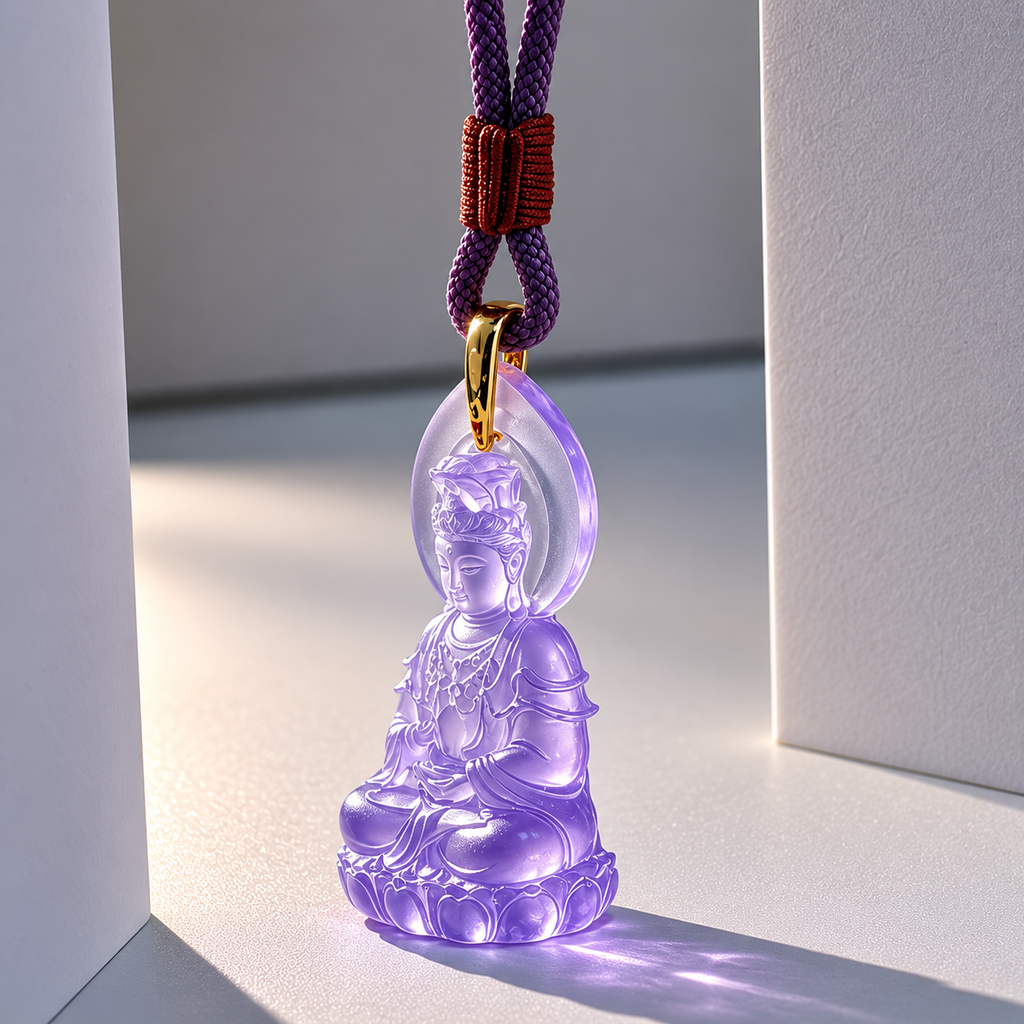 Mazu/Matsu Glaze Pendant–Protective Guardian Necklace for Peace & Clarity