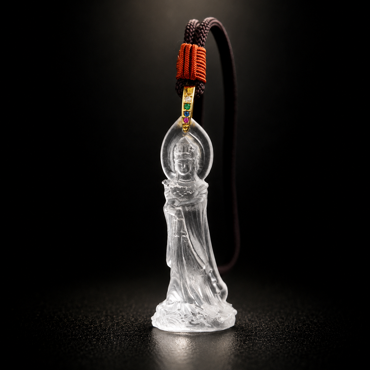 The Sea Goddess: Mazu Sacred Liuli Protection Pendant