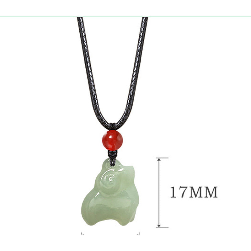 Nephrite jade Sheep pendant 17 by 15 millimeter size guide