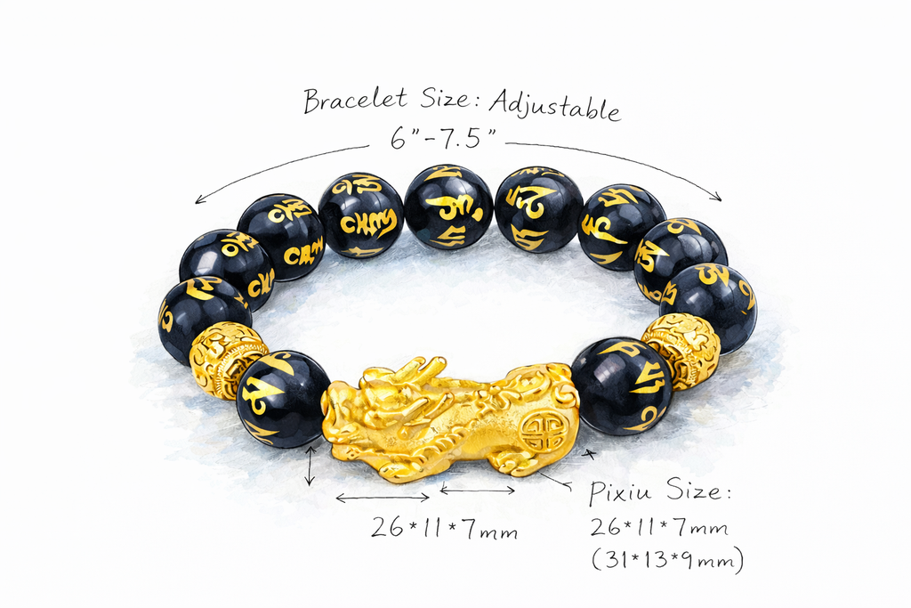 New Edition Feng Shui Pixiu Black Obsidian Wealth Bracelet