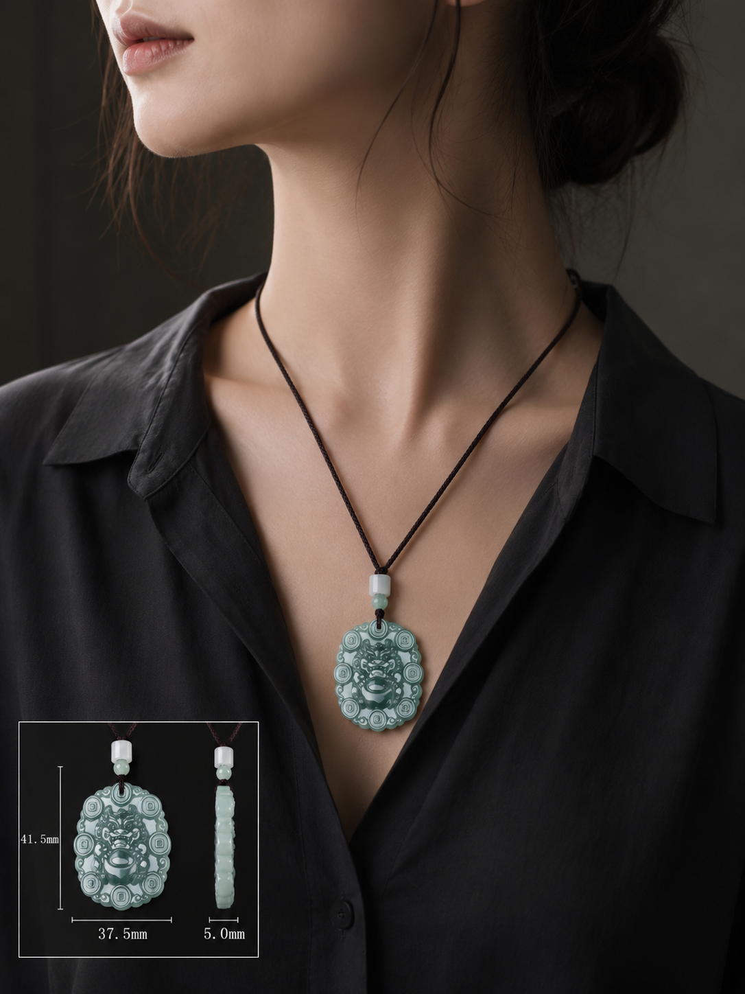 Money Ingot Pixiu Jade Pendant-Wealth, Prosperity & Protection
