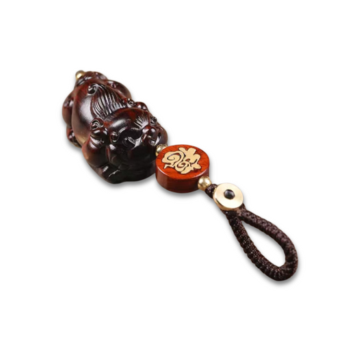 Sandalwood Pixiu Auto Keychain-Protection&Wealth