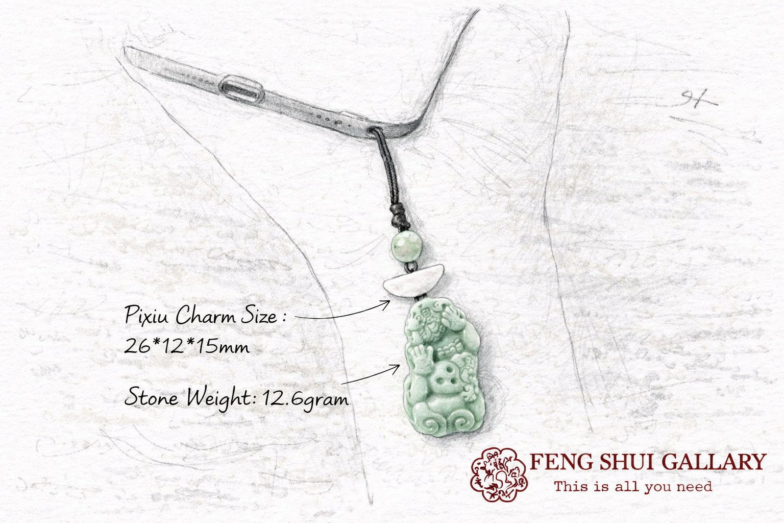 Jade Pixiu Phone Chain/Key Chain-Fengshui Protecion
