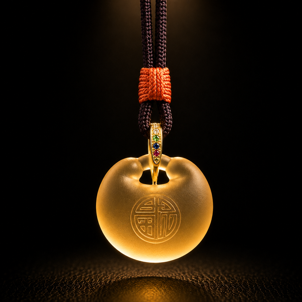 Fortune Blessing Liuli Pouch Pendant–Symbol of Prosperity, Good Fortune & Abundance