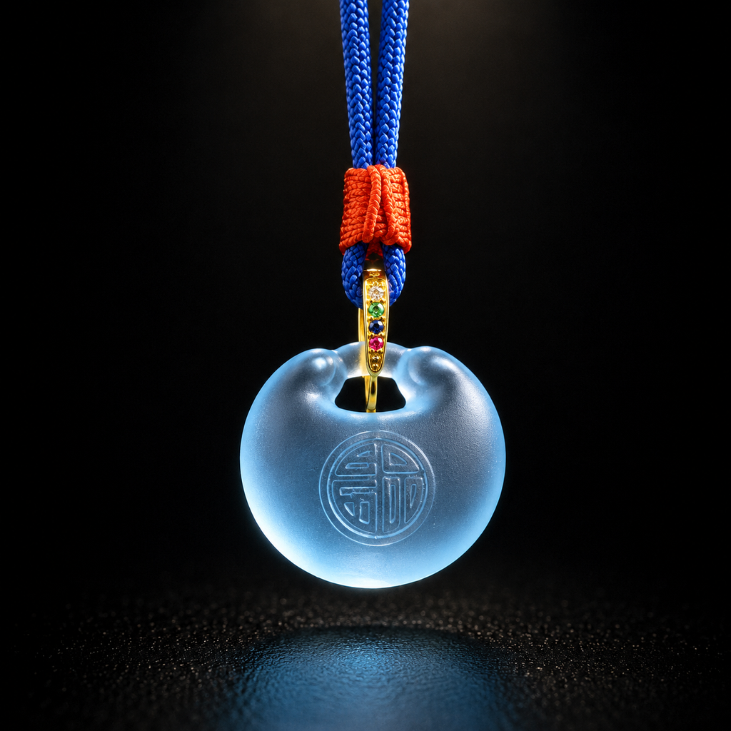 Fortune Blessing Liuli Pouch Pendant–Symbol of Prosperity, Good Fortune & Abundance
