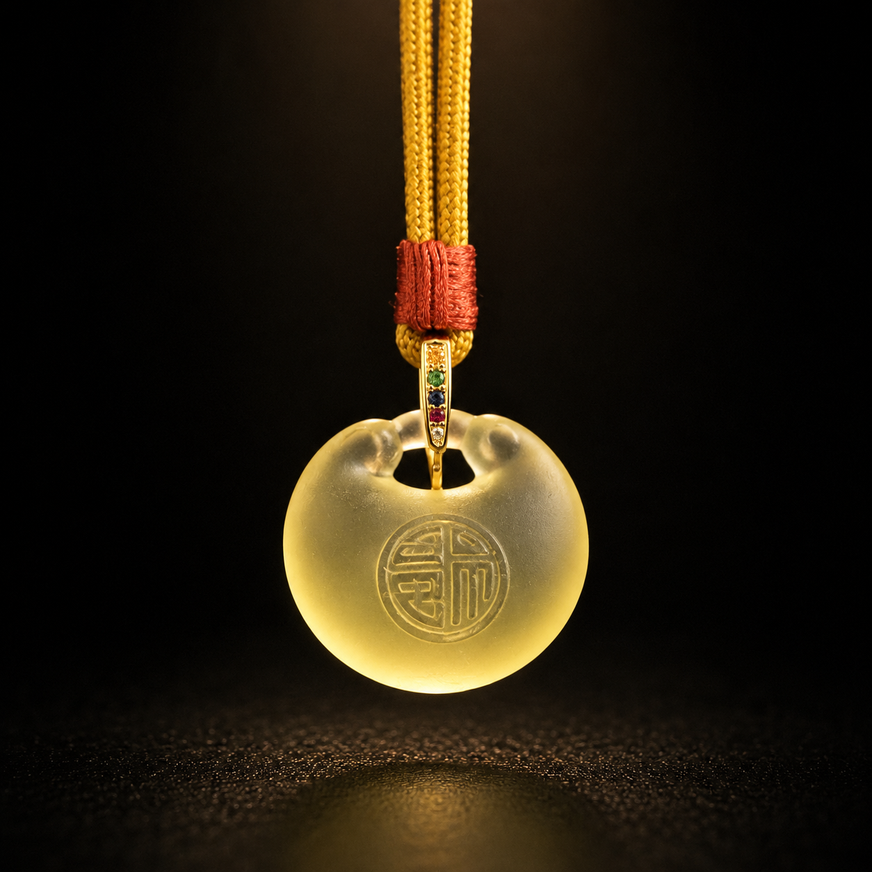 Fortune Blessing Liuli Pouch Pendant–Symbol of Prosperity, Good Fortune & Abundance