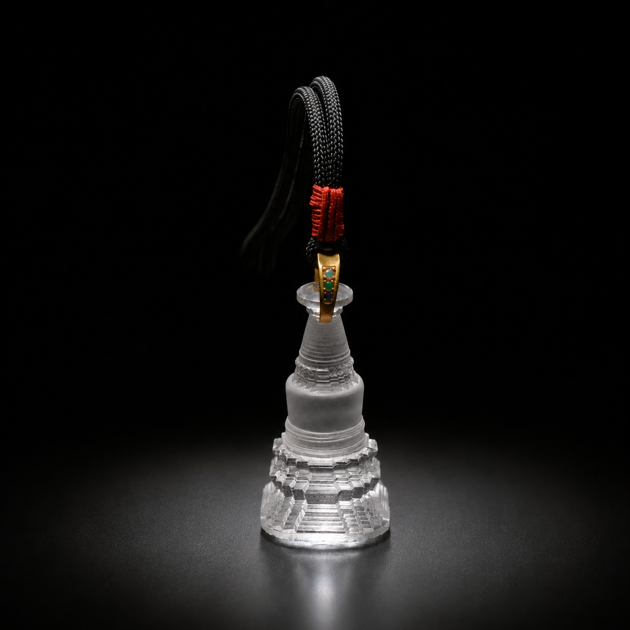 Tibetan Stupa Liuli Pendant-Wisdom Merit & Spiritual Aspiration