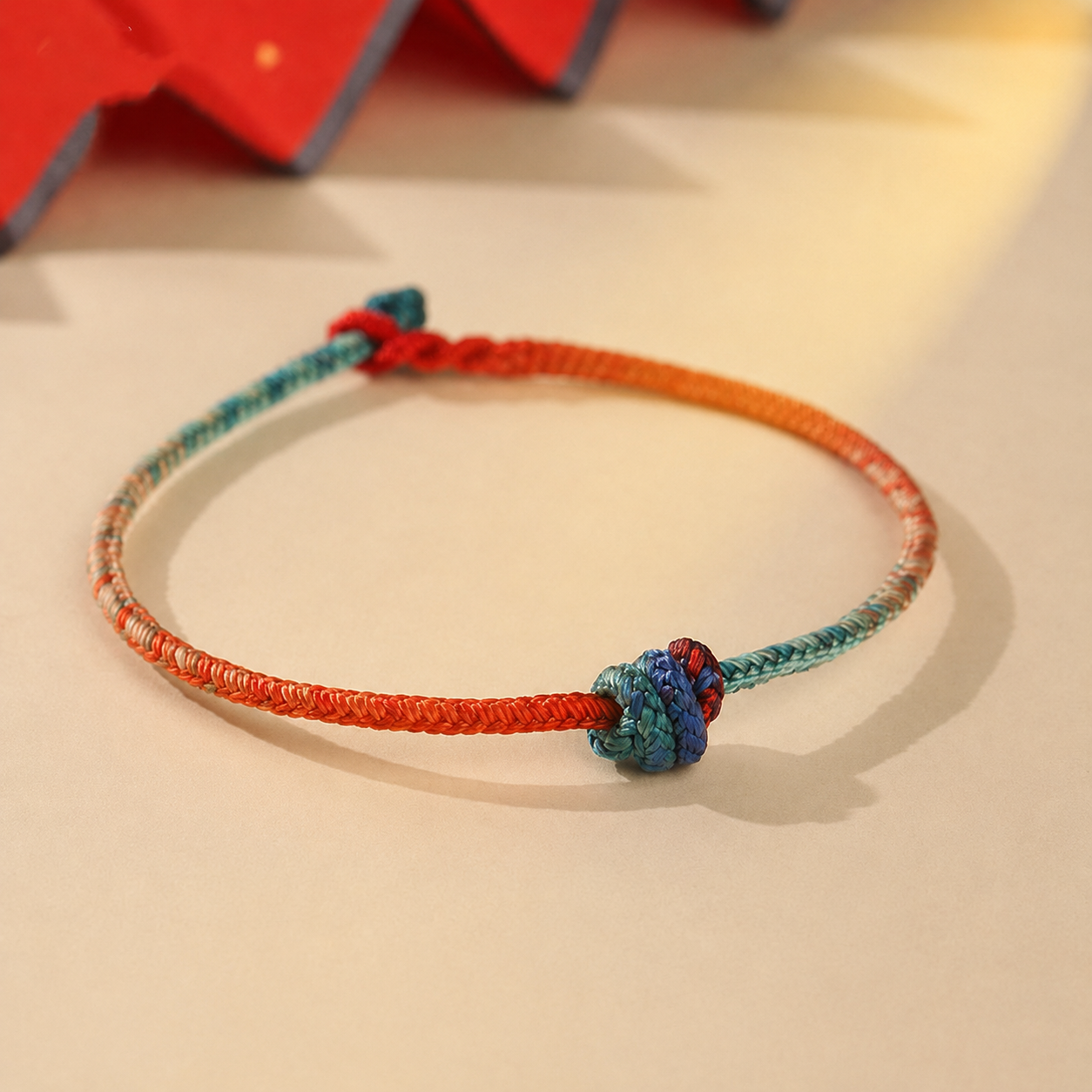 Tai Sui Protection Red String Bracelet for Auspicious Energy-Traditional Hand-Woven