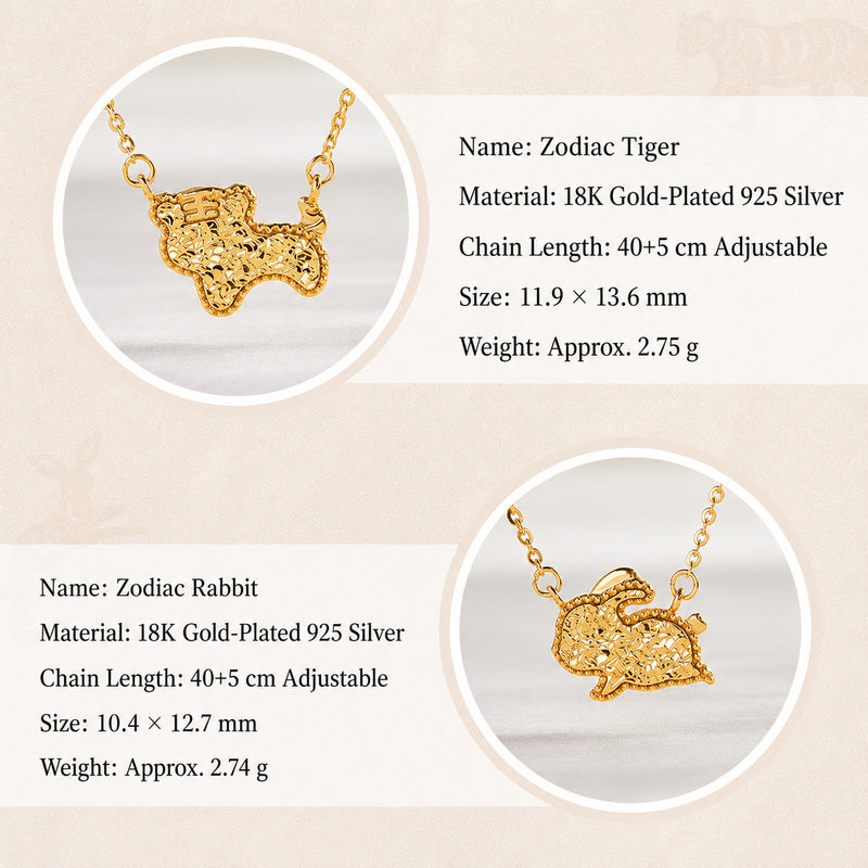 Guided by Your Sign-18K Gold Plated 925 Silver Zodiac Necklace