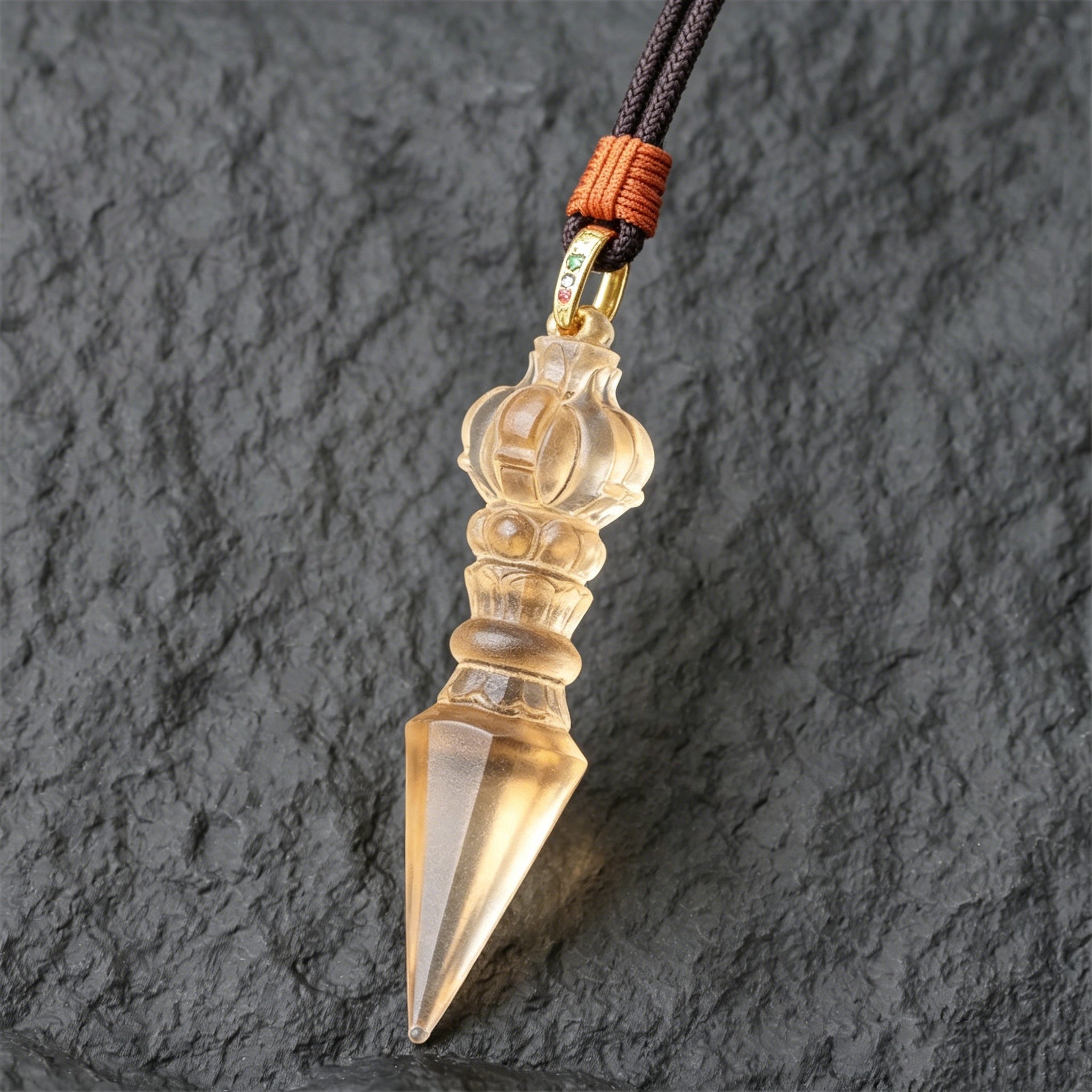Vajra Phurba Liuli Pendant – Protection, Clarity & Spiritual Strength