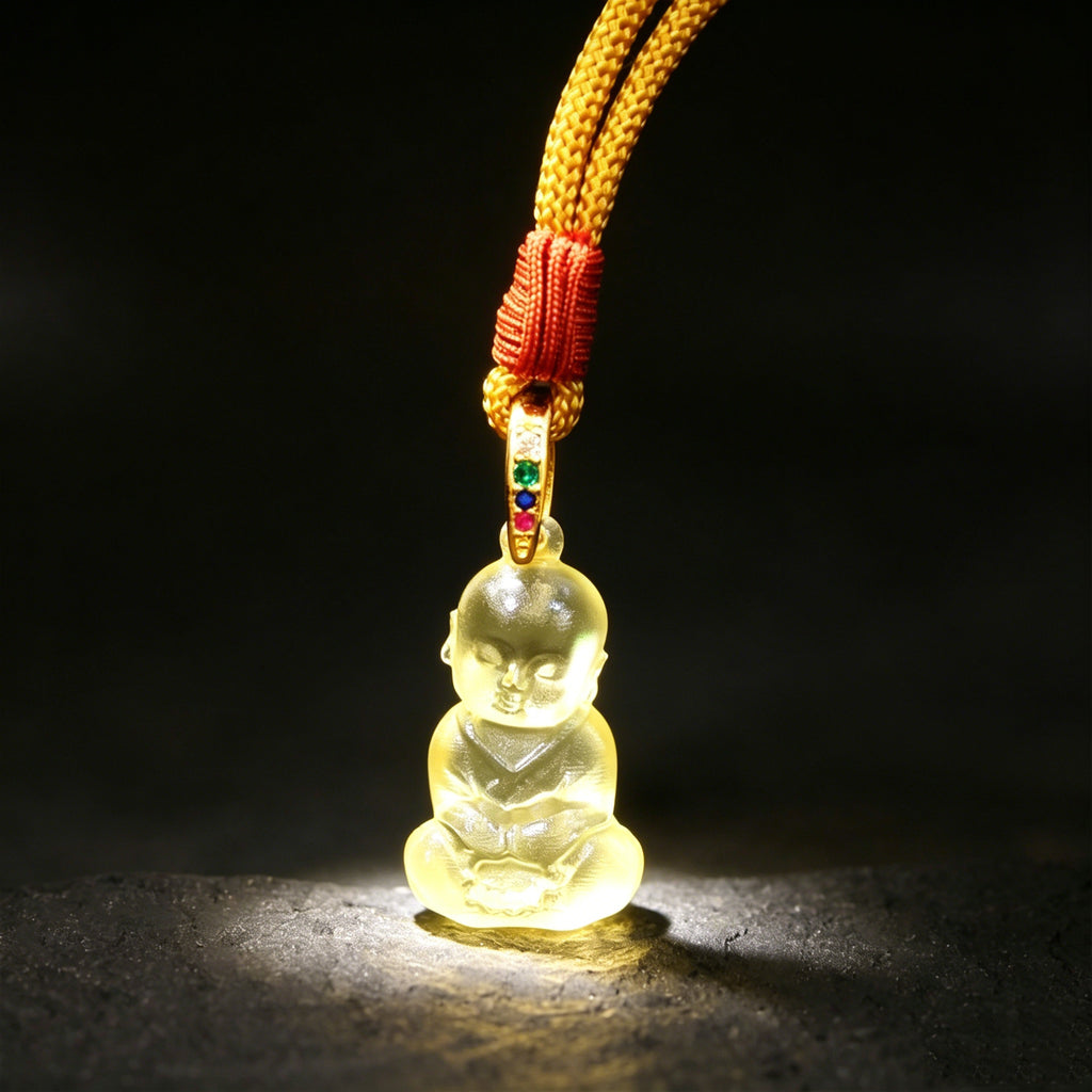 Serene Little Monk Liuli Pendant-Innocence & Inner Peace
