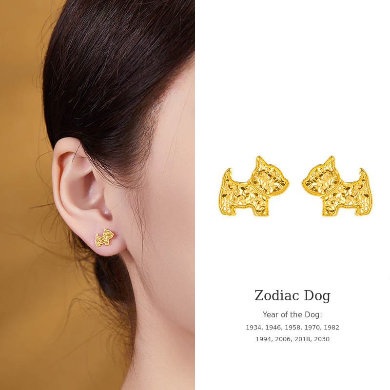 18K Gold-Plated 925 Silver Zodiac Stud Earrings-Your Sign, Your Story