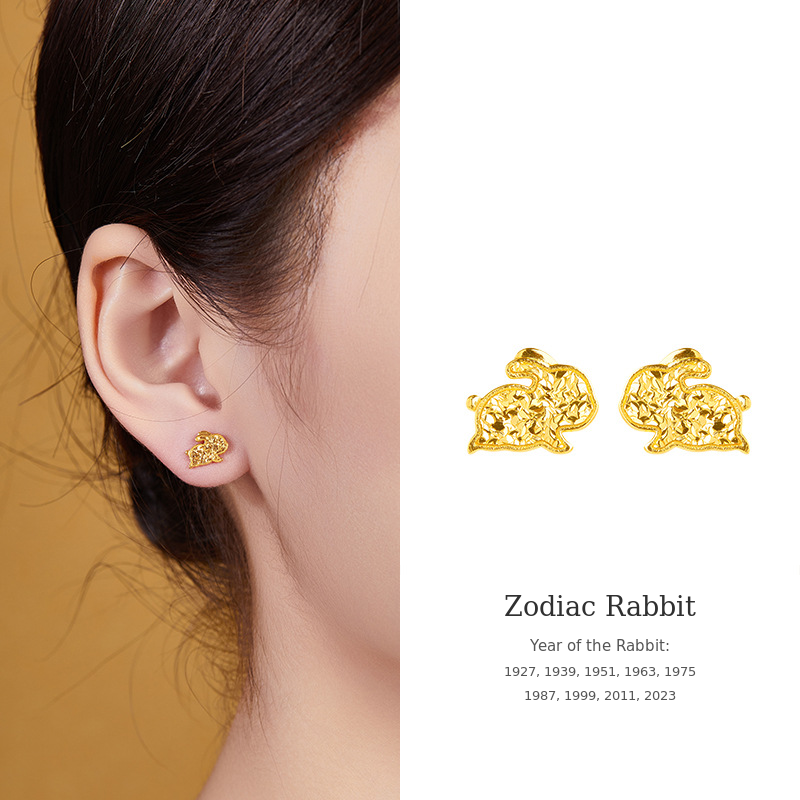 18K Gold-Plated 925 Silver Zodiac Stud Earrings-Your Sign, Your Story