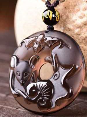 12 Chinese Zodiac Lucky Amulet Ice Obsidian Pendant Necklace - FengshuiGallary