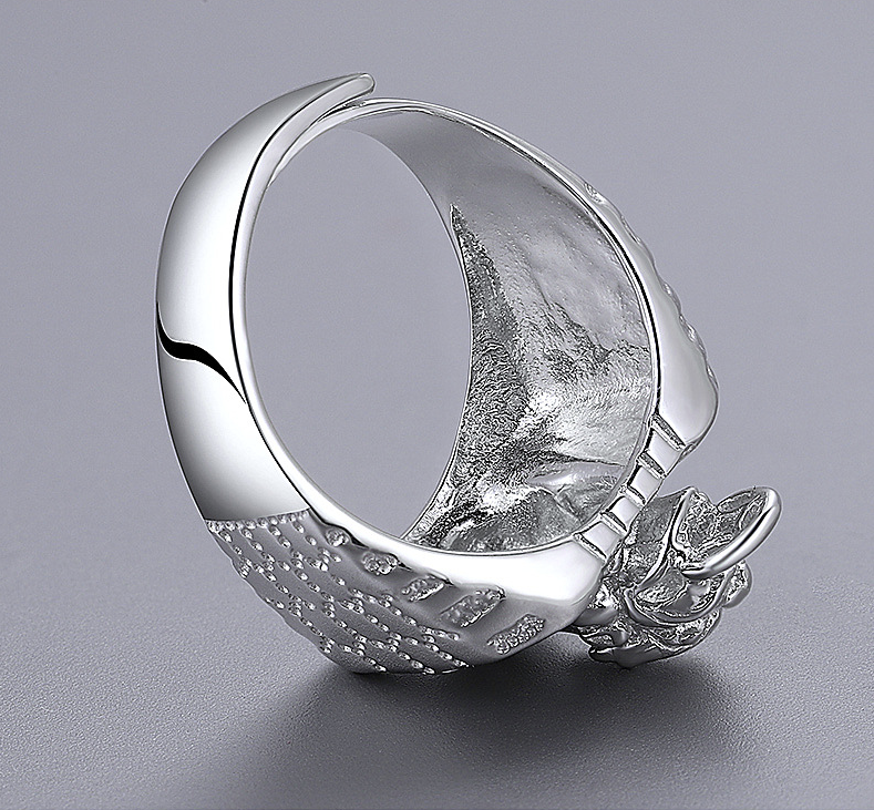 Silver Pixiu Wealth Ring(Adjustable) - FengshuiGallary