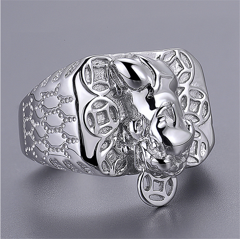 Silver Pixiu Wealth Ring(Adjustable) - FengshuiGallary