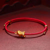 18K Gold Ox Diamond Wealth Red Rope Bracelet 2021 Chinese New Year Wealth Bracelet - FengshuiGallary