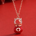 2021 Chinese New Year OX Money Bag Lucky Pendant Necklace - FengshuiGallary