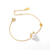 2021 Chinese New Year OX Natural Pearl Gold Lucky Bracelet - FengshuiGallary