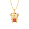 2021 Chinese New Year OX Red Agate Gold Pendant Necklace - FengshuiGallary