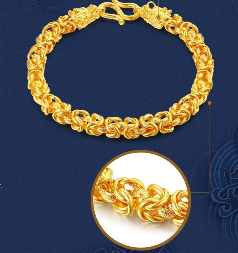 Buy LX Gold bracelet bracelet men wide 24K gold plated jewelry , golden  Online at desertcartINDIA