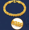 24k Gold Double Dragon Wealth Bracelet - FengshuiGallary