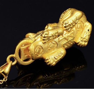 24K Gold Fengshui Pixu Wealth Pendant Necklace - FengshuiGallary