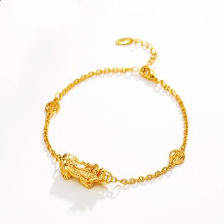 24K Gold Plated Pixiu Wealth Bracelet - FengshuiGallary