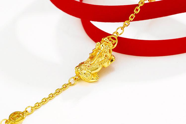 24K Gold Plated Pixiu Wealth Bracelet - FengshuiGallary