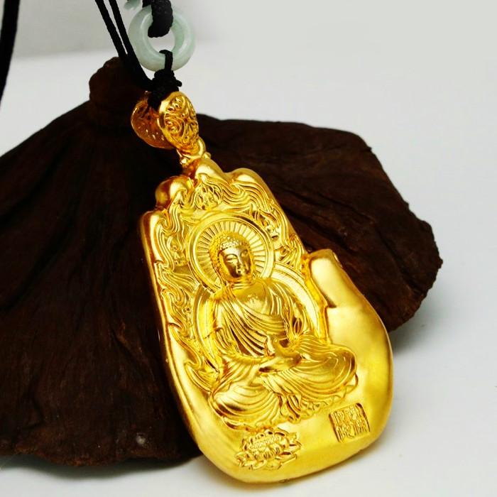 24K Gold Tathagata Buddha Pendant Protection Pendant - FengshuiGallary