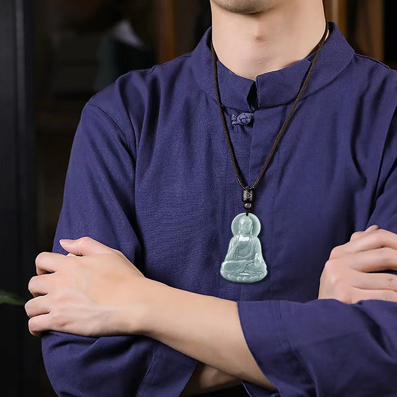 Sakyamuni Bodhisattva Jade Pendant-Grade A Jade