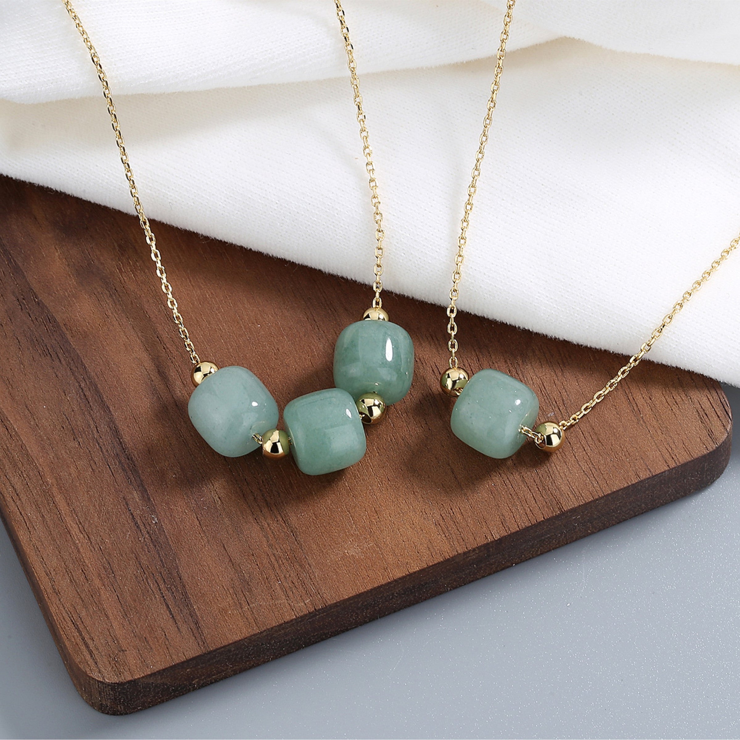 Hetian Jade Stone 925 Silver Necklace