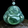 Natural Ice Green Jade Laughing Buddha Lucky Pendant Necklace - FengshuiGallary