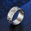 Six True Words Clouds Fengshui Silver Ring